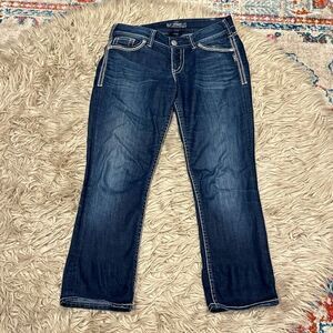 Silver suki flap crop jeans size 30